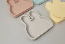 Load image into Gallery viewer, Bunny Silicone Suction Plate 2.0 . Sand Gray
