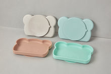Load image into Gallery viewer, Bear Silicone Suction Plate 2.0 . Mist Blue