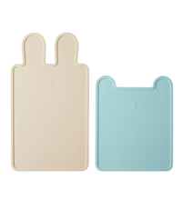 Load image into Gallery viewer, BearBun Mini DuoMats . Dusty Blue / Oatmeal
