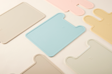 Load image into Gallery viewer, BearBun Mini DuoMats . Dusty Blue / Oatmeal
