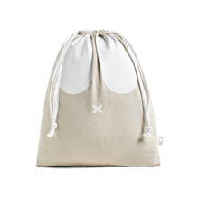Load image into Gallery viewer, BunnyEar Drawstring Storage Bag . Coconut Milk
